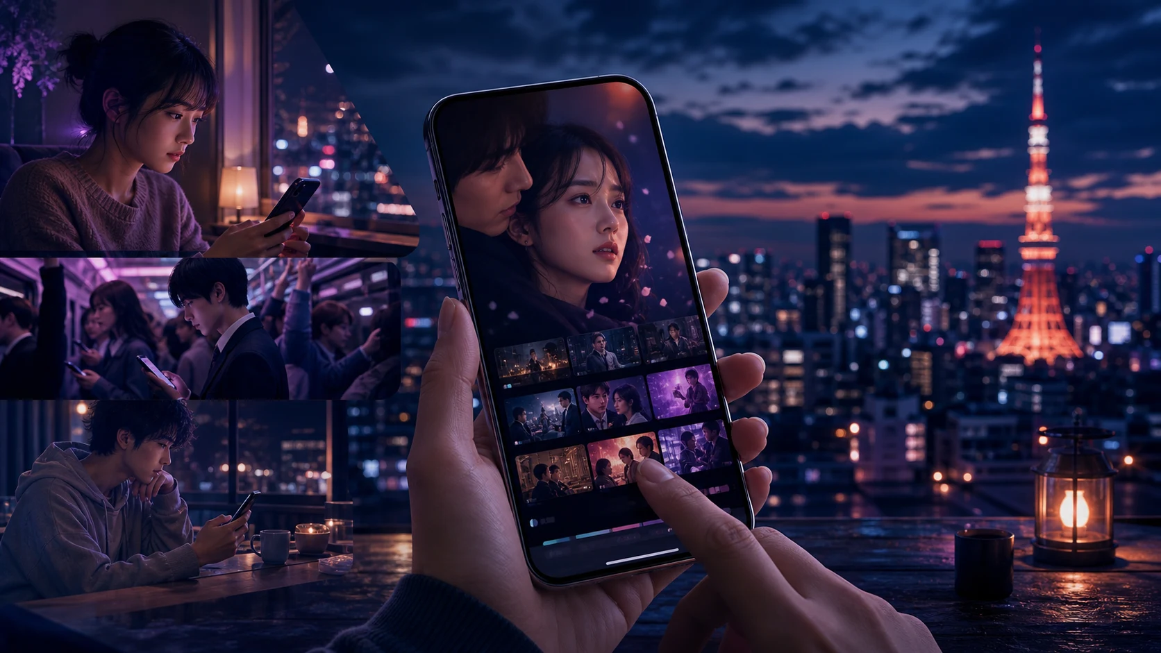 Original CoolShow AniVerse editorial visual for DMM TV establishes a vertical-first short-drama destination with DMM Short