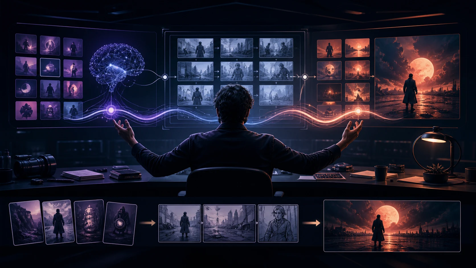 Google Flow 把 Veo、Imagen 与 Gemini 组织进同一电影制作工作区的酷秀漫界原创编辑视觉