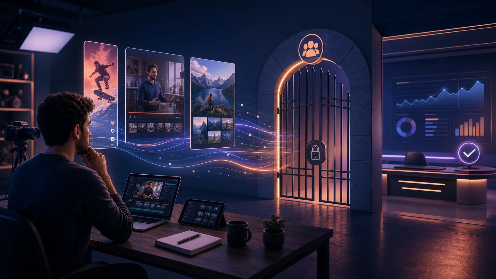 Original CoolShow AniVerse editorial visual for Facebook Content Monetization spans Reels and other formats but remains access- and eligibility-gated