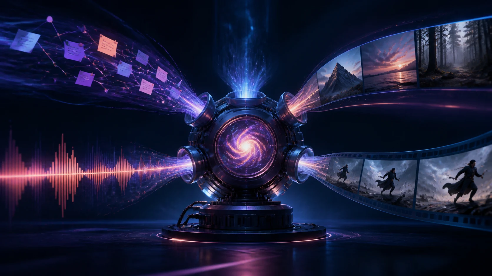 Original CoolShow AniVerse editorial visual for Seedance 2.0 unifies text, image, audio and video reference inputs