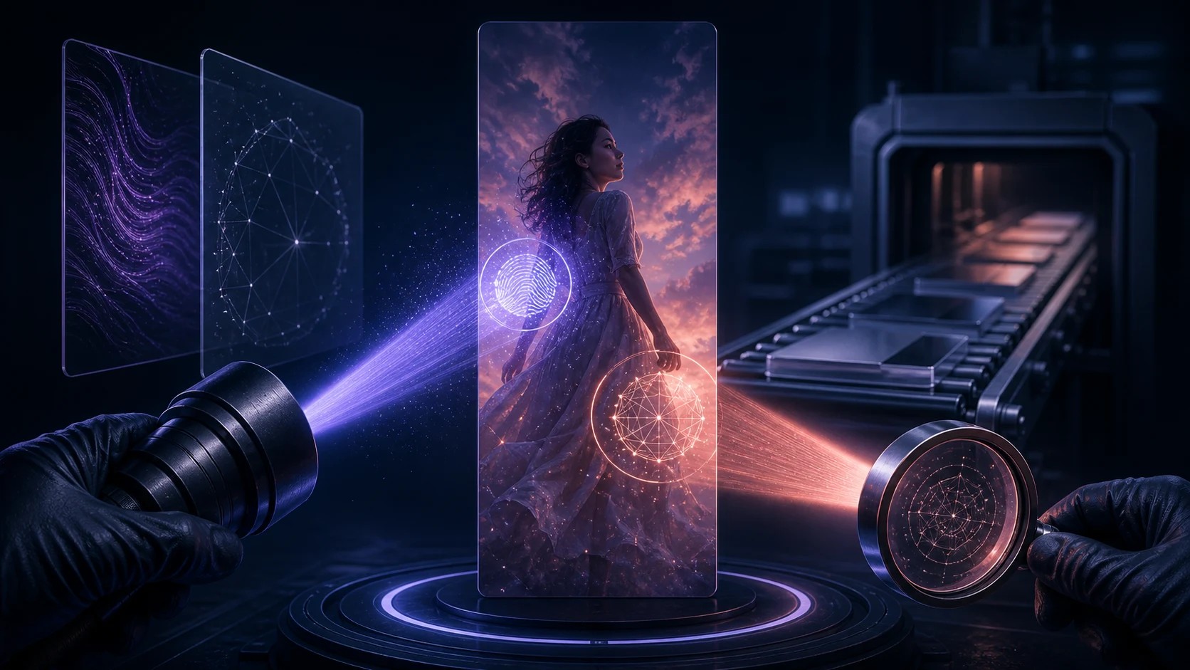 Original CoolShow AniVerse editorial visual for TikTok adds invisible watermarking for platform AI tools and C2PA-credentialed content