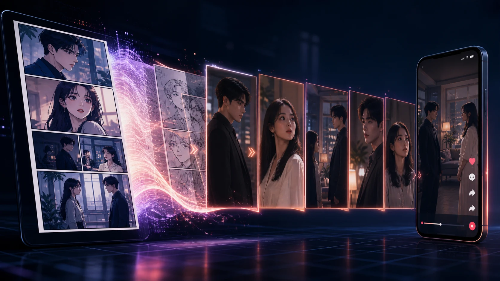 Original CoolShow AniVerse editorial visual for WEBTOON's Video Episodes adapts English-language webcomic IP into short-form series
