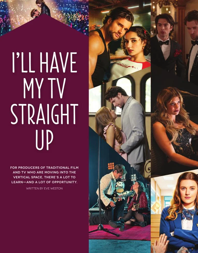 Official Produced By magazine feature page on vertical microdrama production